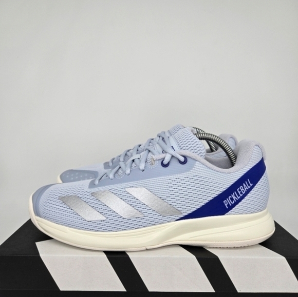 adidas Shoes - New adidas Pickleball Halo Blue Silver Metallic Women's Shoes Size 9